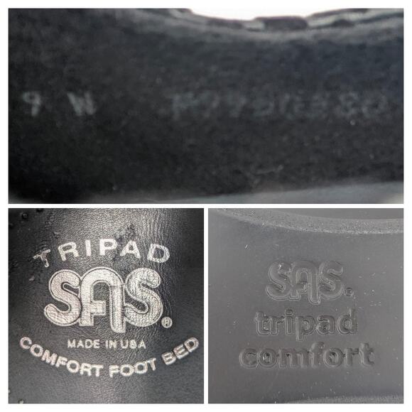 Bliss Slip On Wedge SAS Shoes Black Leopard US Womens 9 Wide Width $149 MSRP - Picture 2 of 11